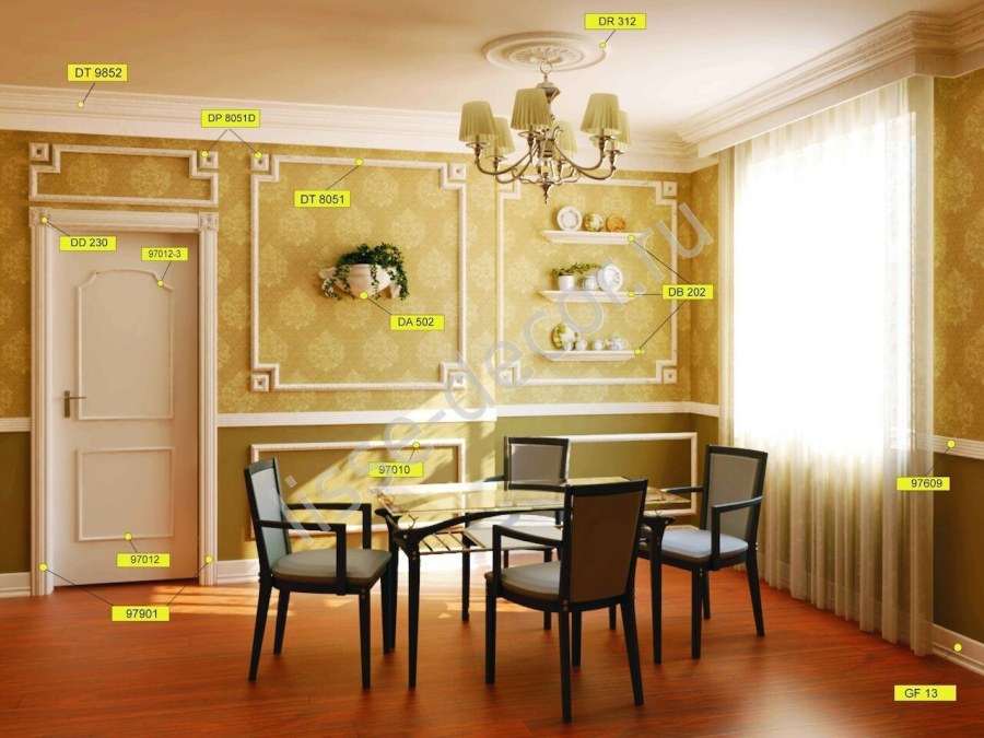 Молдинги в интерьере