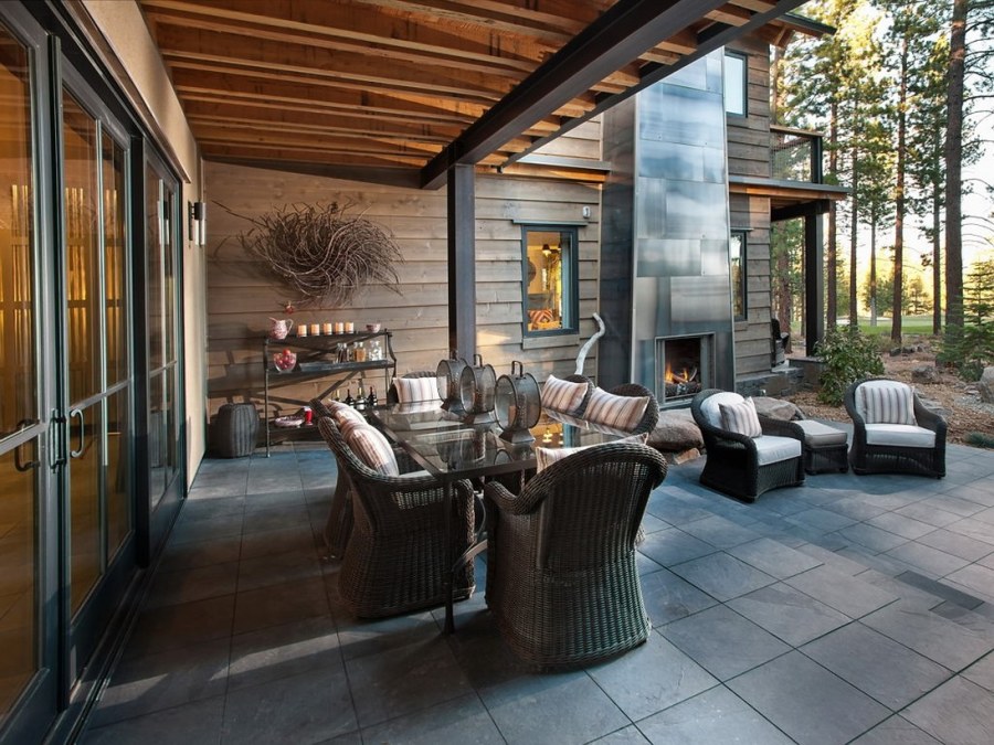 Летняя кухня в стиле Шале