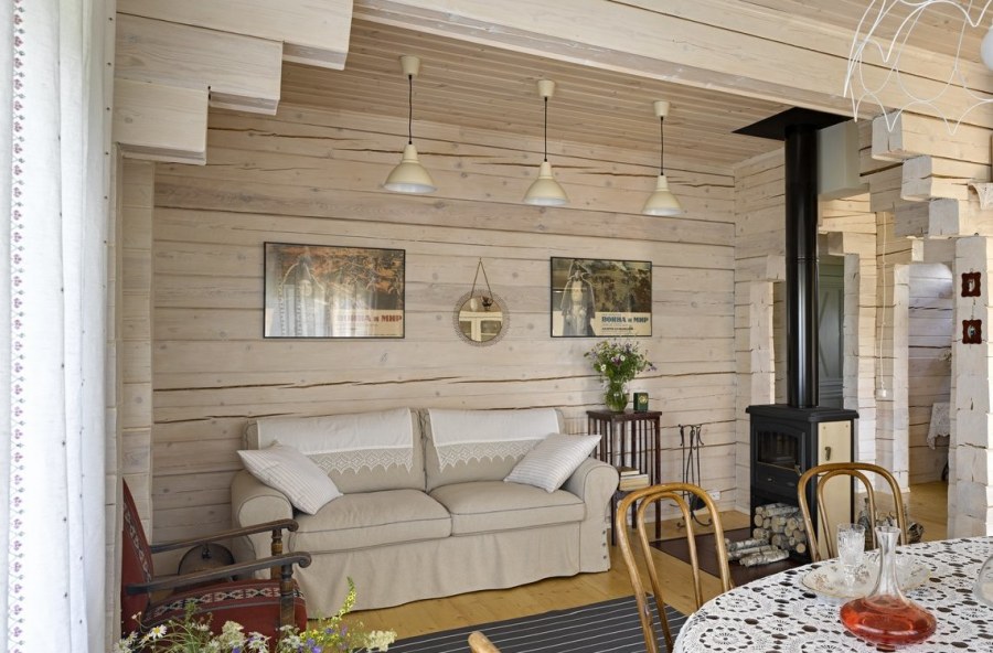 Деревянная дача интерьер