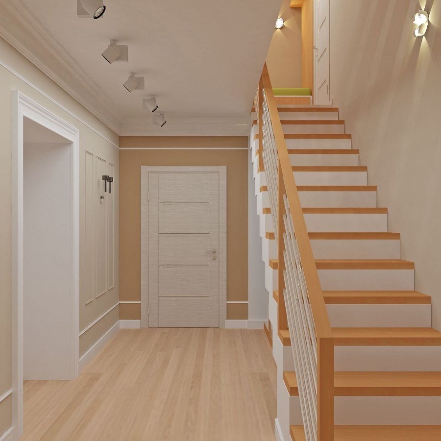 Коридор с лестницей на второй этаж