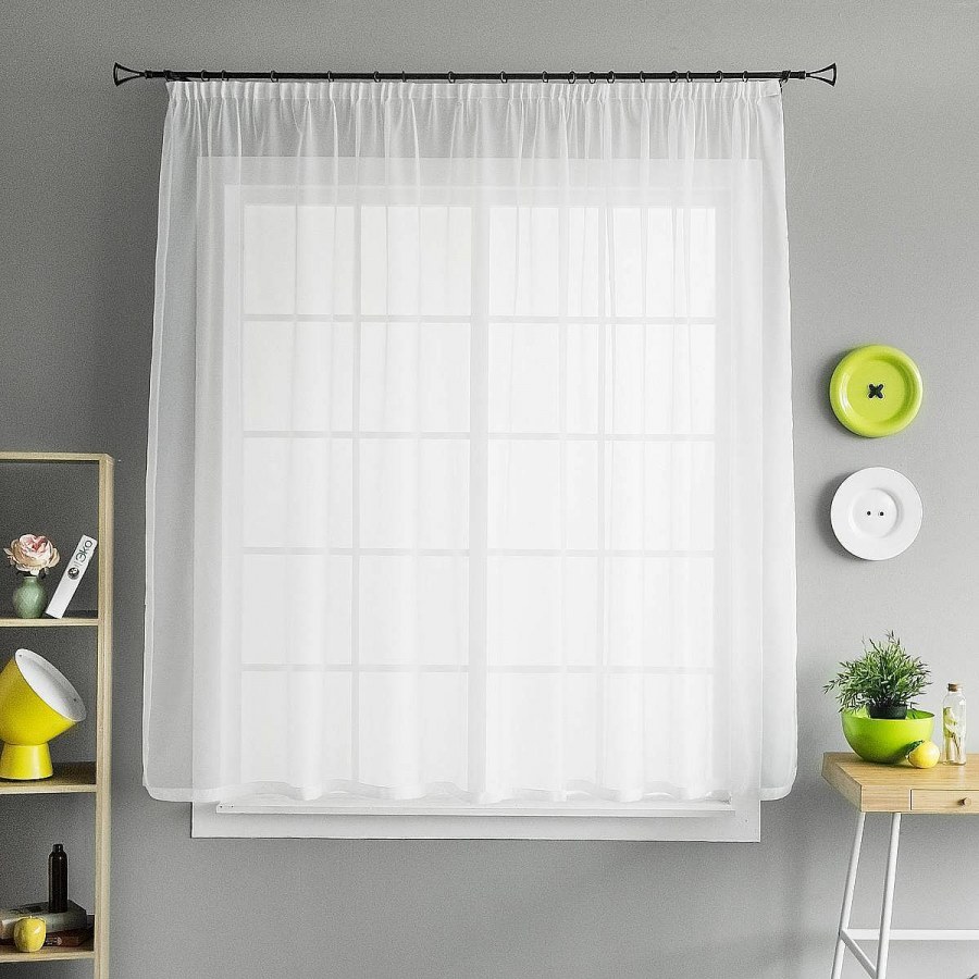 Белая тюль на кухню