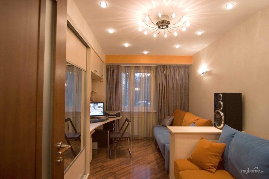 Интерьер двухкомнатной квартиры студии