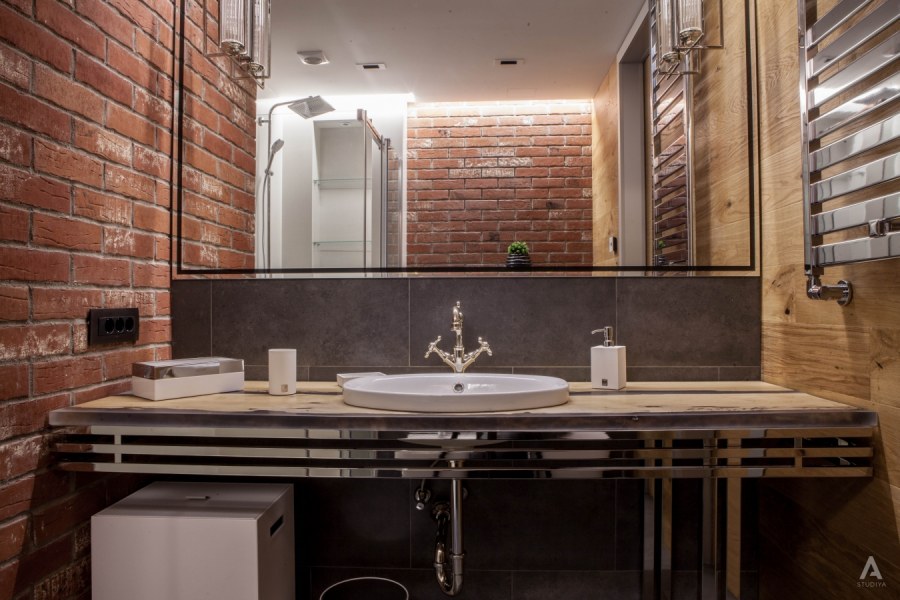 Интерьер лофт гостиная 15кв