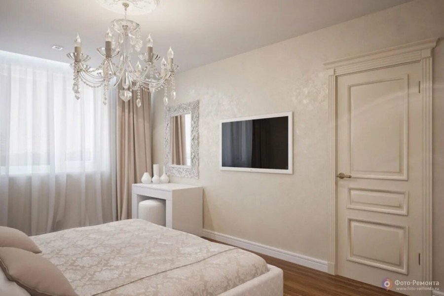 Спальня в бежевых тонах