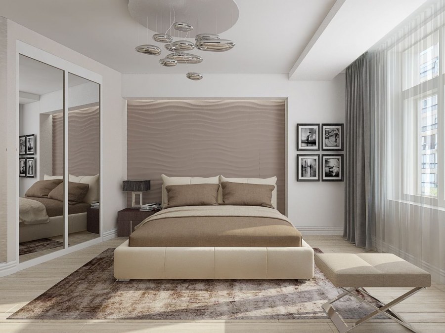 Шторы в спальню светлые тона