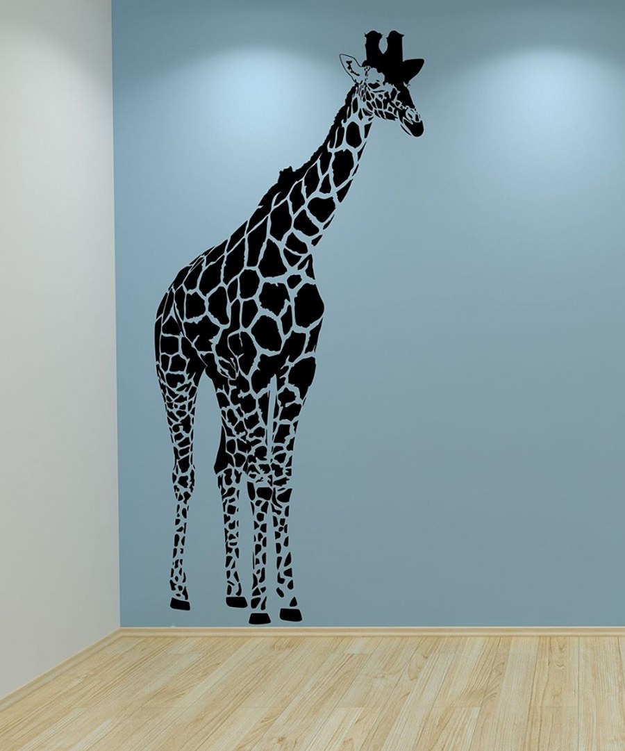 Трафарет жирафа на стену