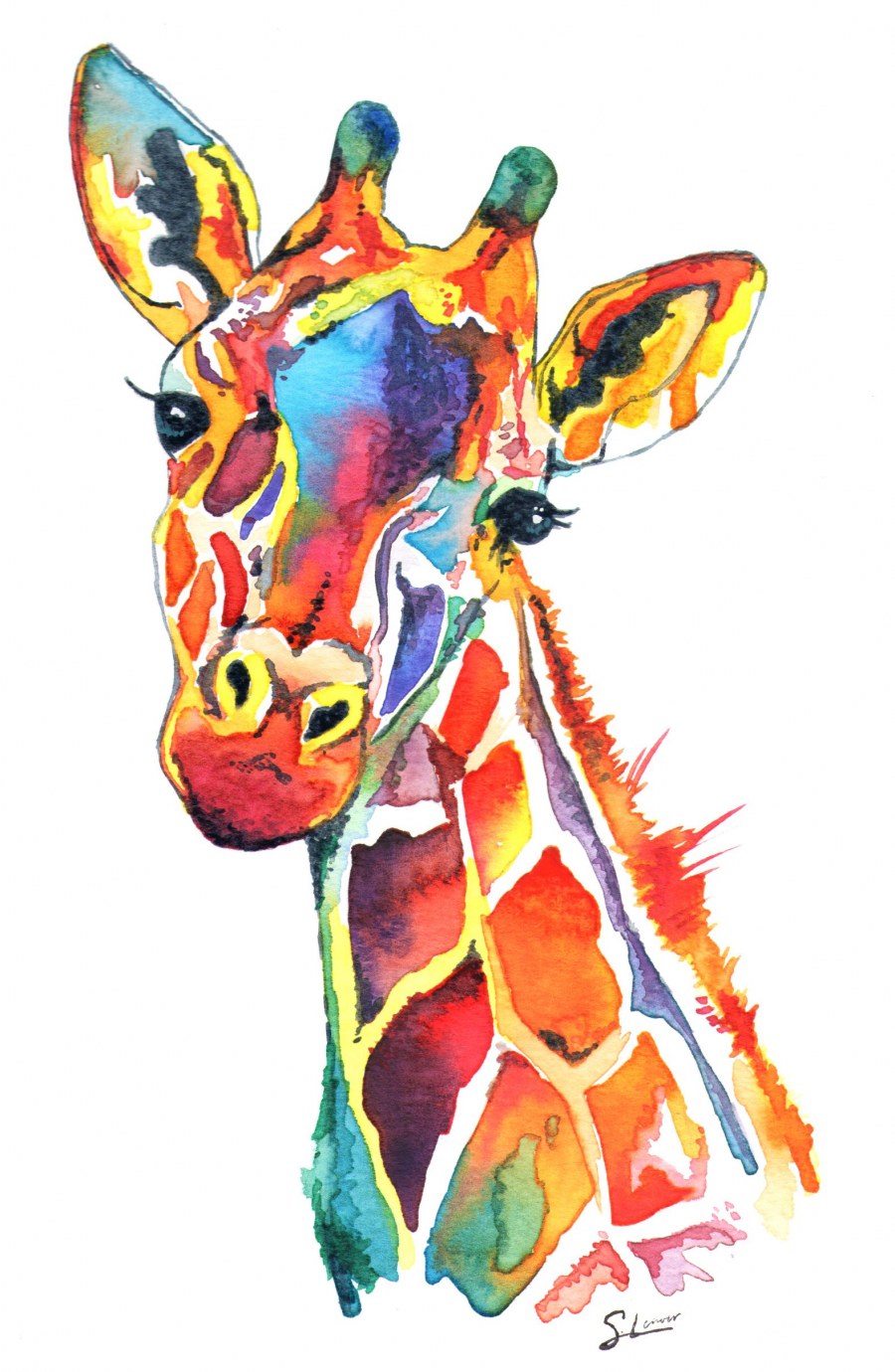 Разноцветные Жирафы