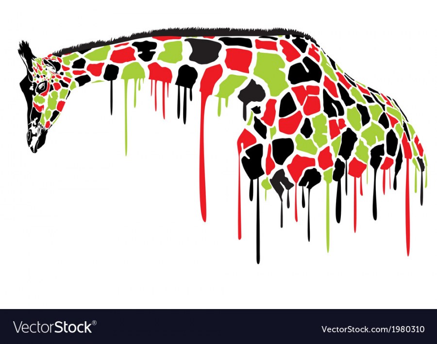 Жираф абстракция иллюстрация