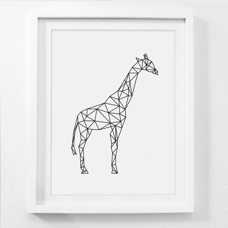 Геометрический стиль рисования животных