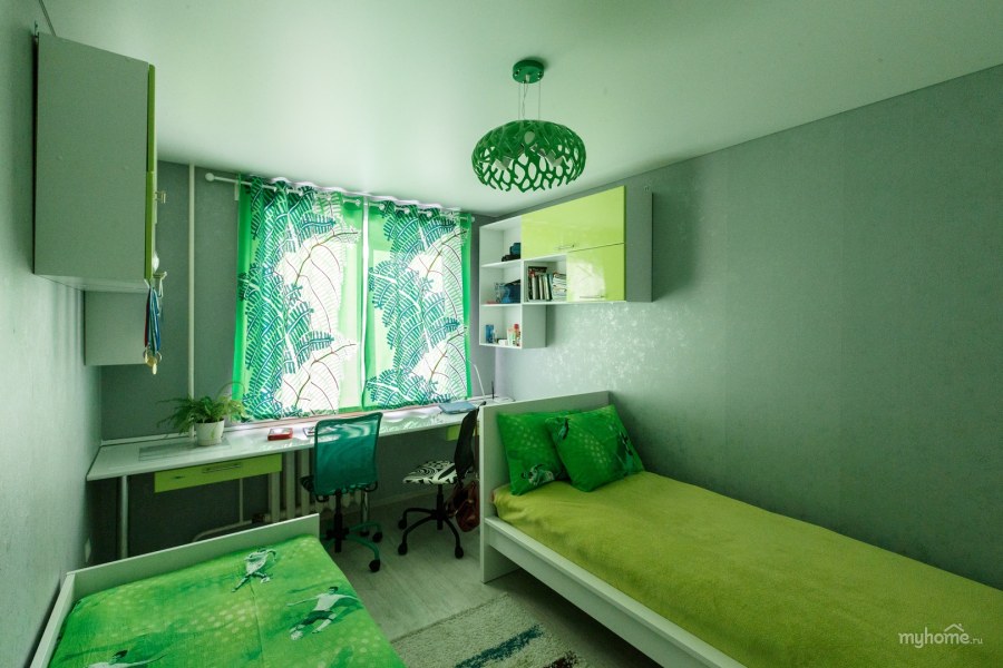 Зелёная комната для подростка