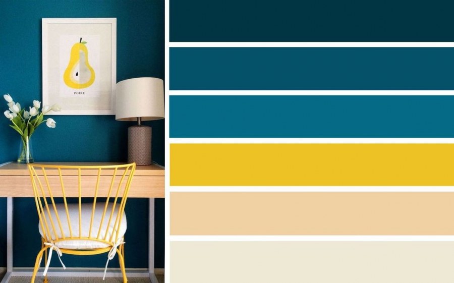 Желтый цвет в интерьере