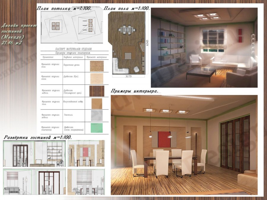 Альбом дизайн проекта интерьера образец 2020-2021