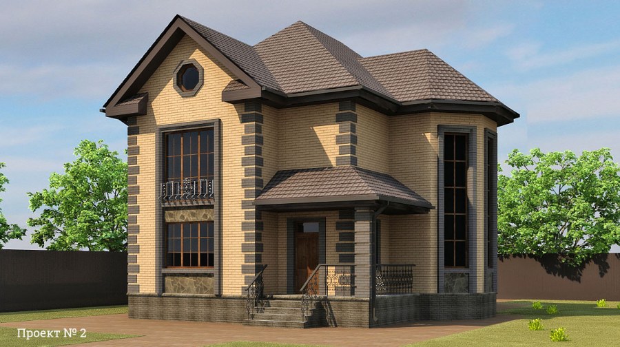 Кирпичные дома с эркером