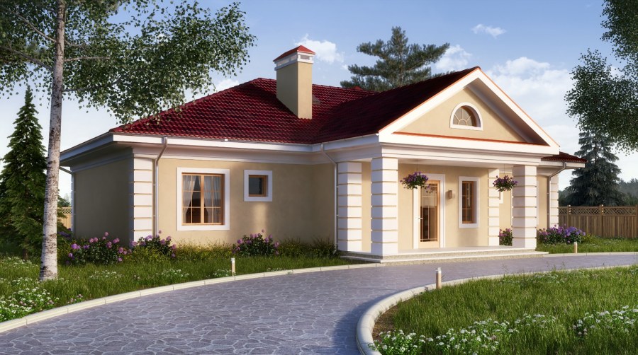 Кирпичный дом в стиле Прованс