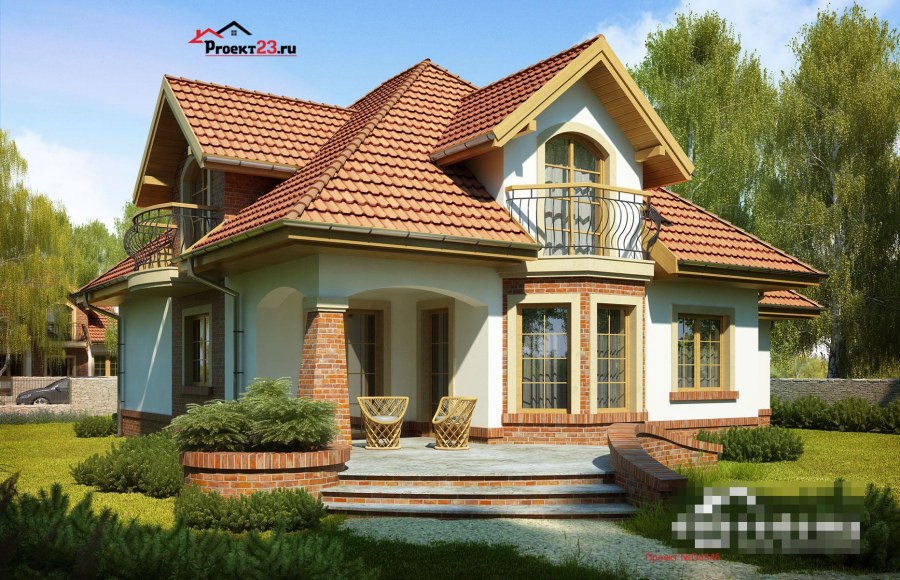 Небольшой дом с эркером