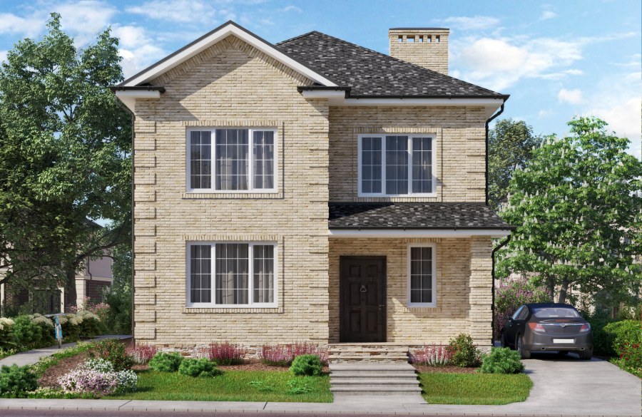 Дом с эркером и мансардой