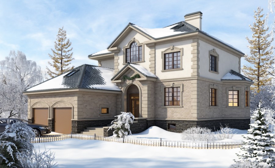 Классический дом с мансардой