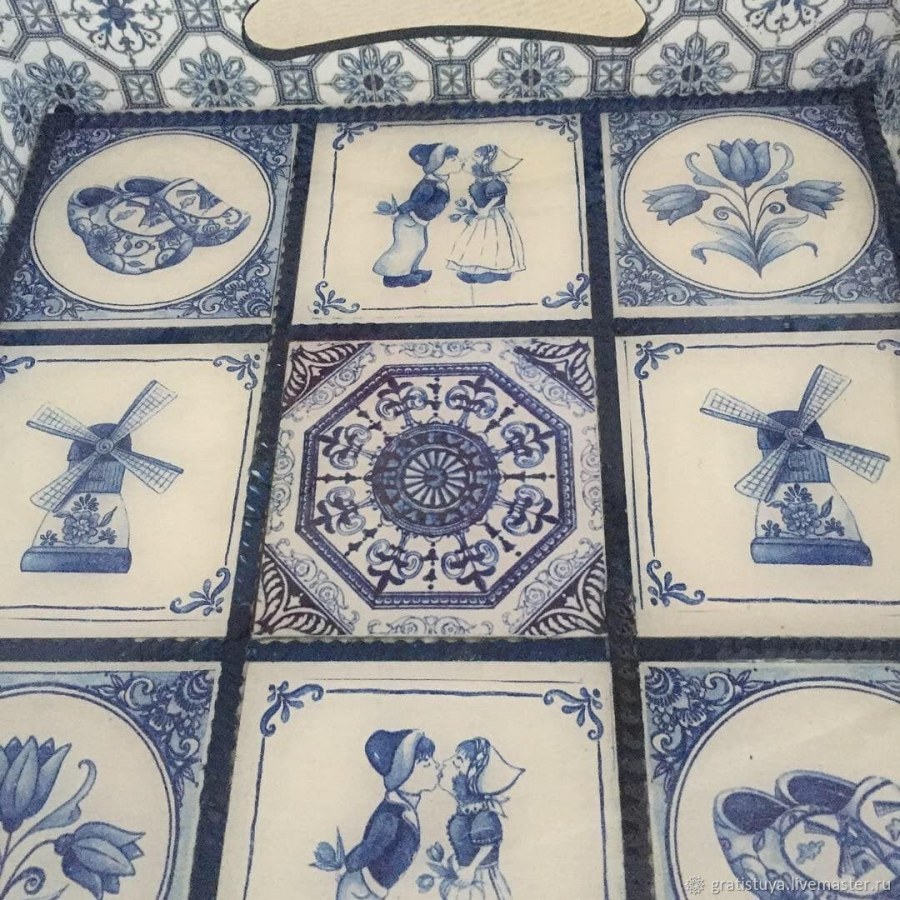 Голландские изразцы 17 века