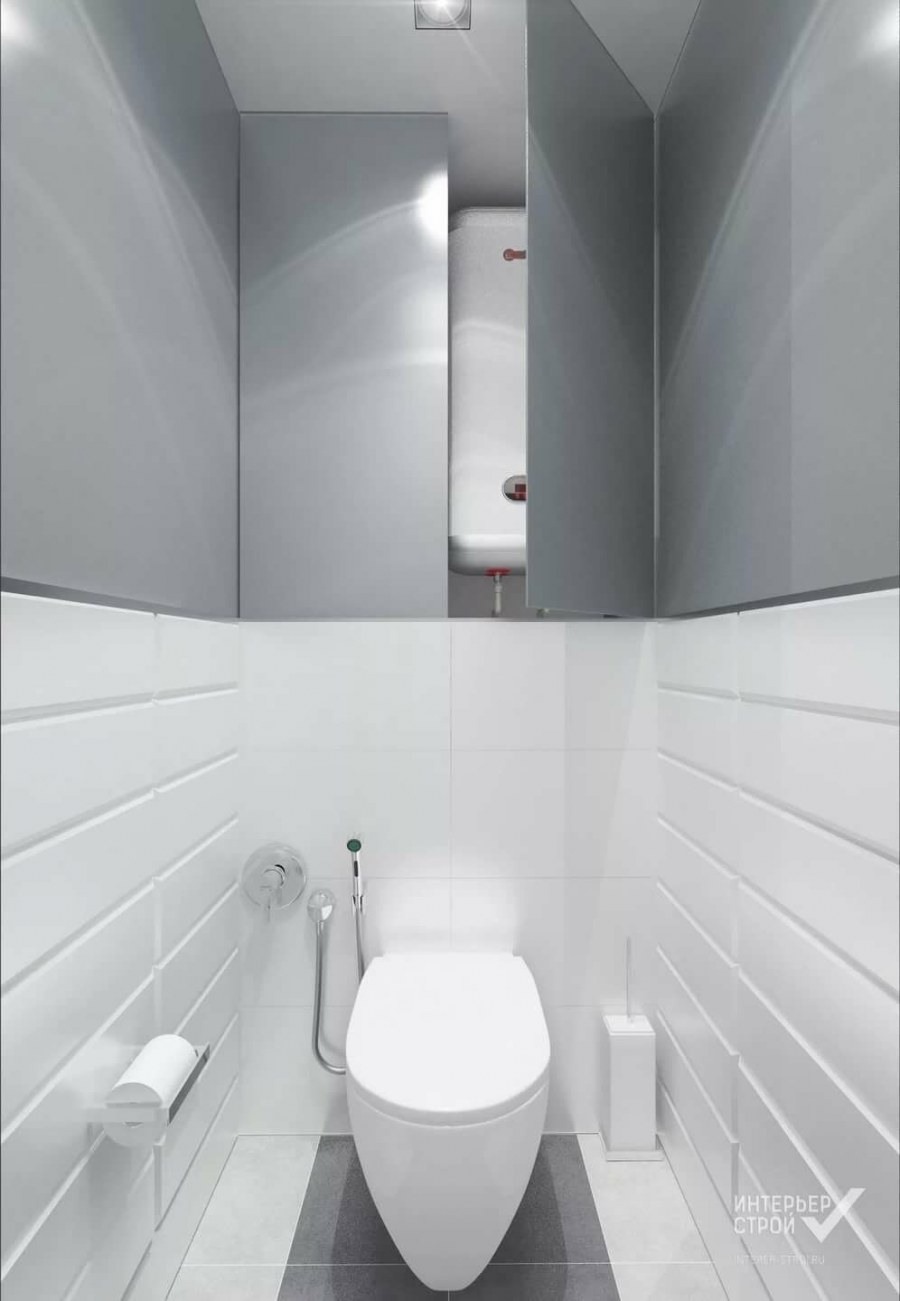 Маленький туалет в Светлом стиле