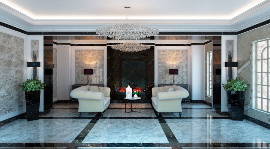 Гостиная из мрамора