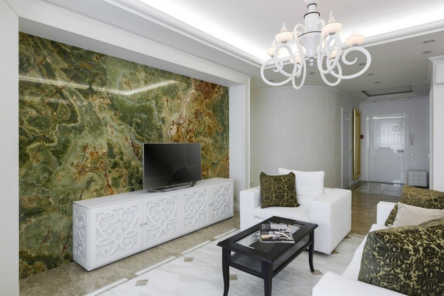 Мрамор Оникс гостиная