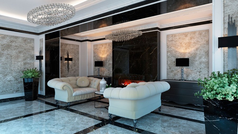 Мрамор в интерьере