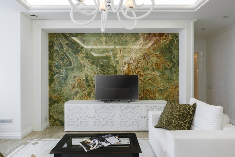 Оникс Грин Персиано в интерьере