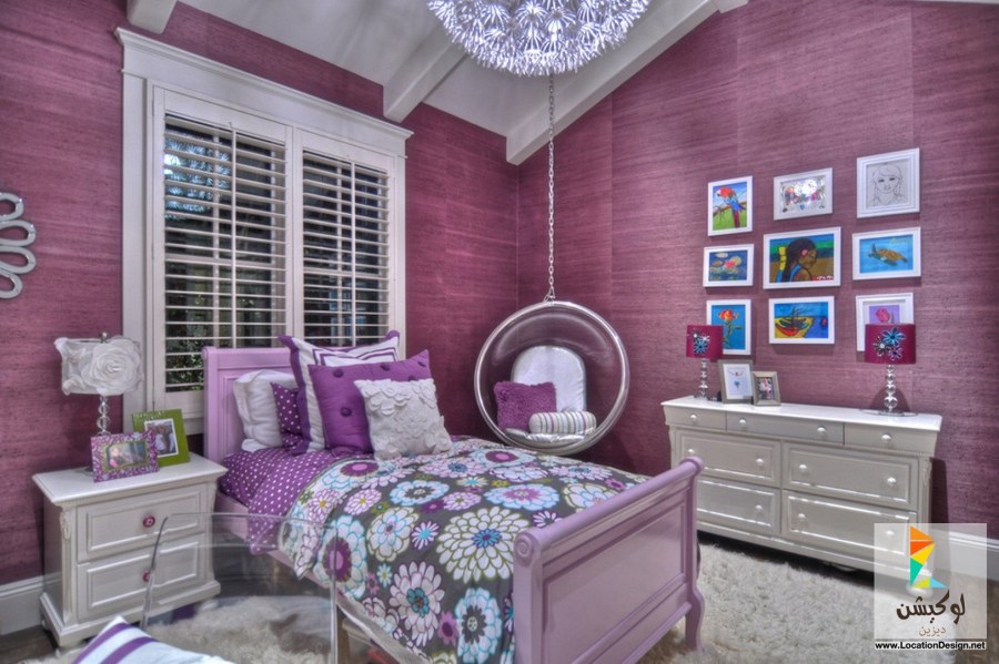 Фиолетовая комната для подростка