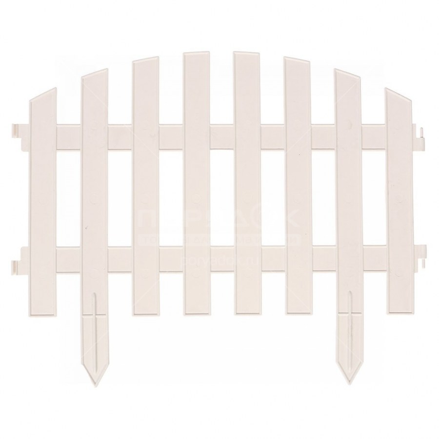 Забор декоративный n7 белый 28х300 см Зд 07 Поли сад