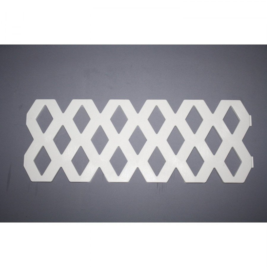 Ограждение садовое ромб белый