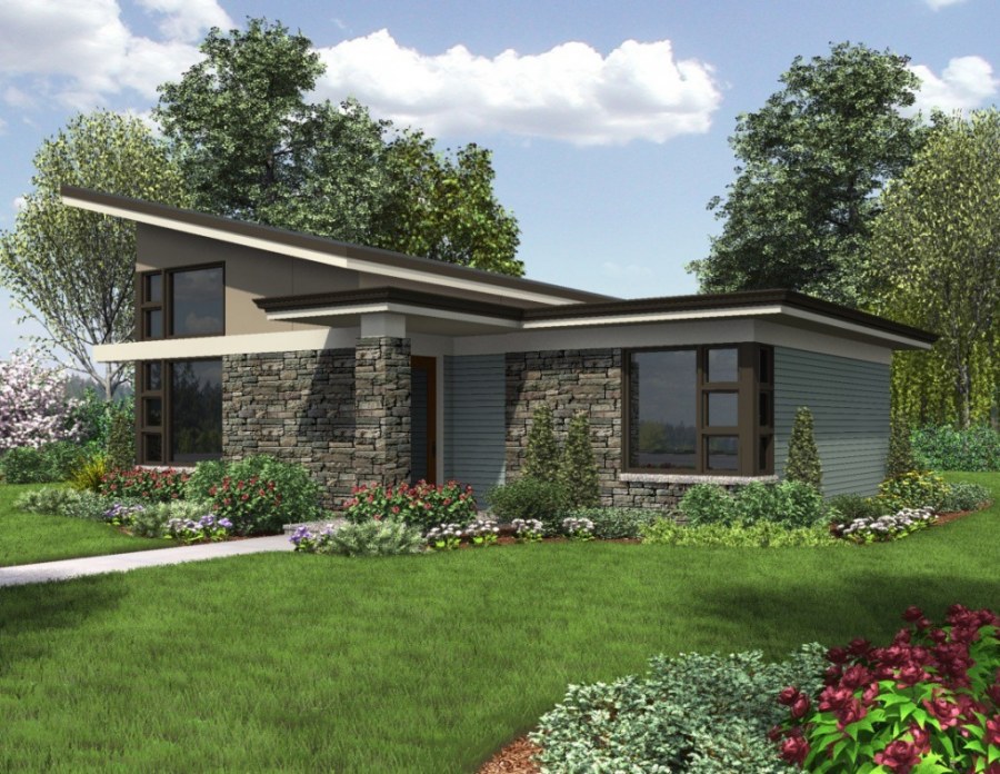 Дом с односкатной крышей проекты до 100 кв.м