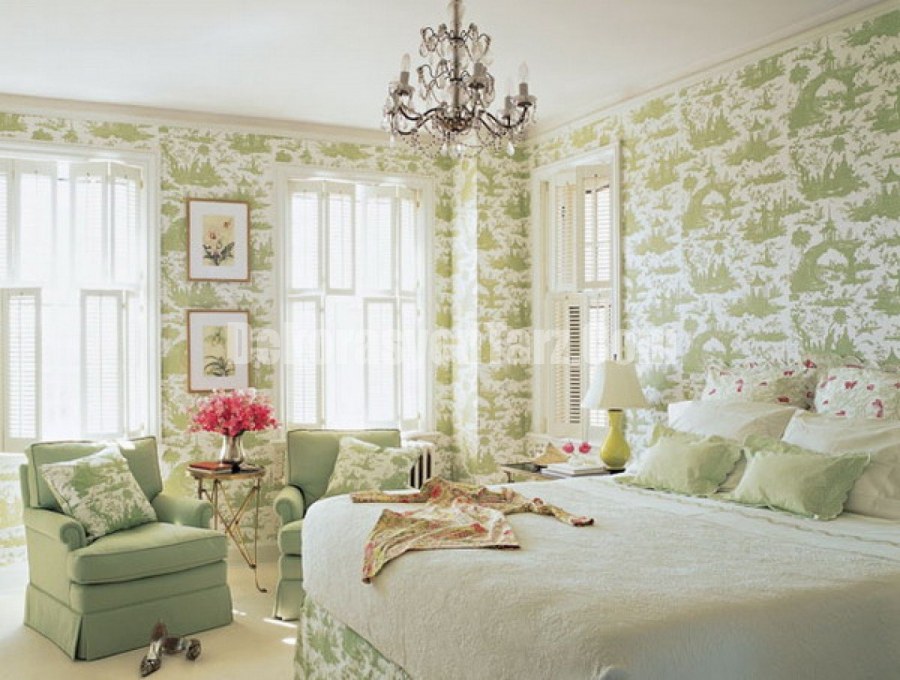 Прованс в интерьере в зеленых тонах