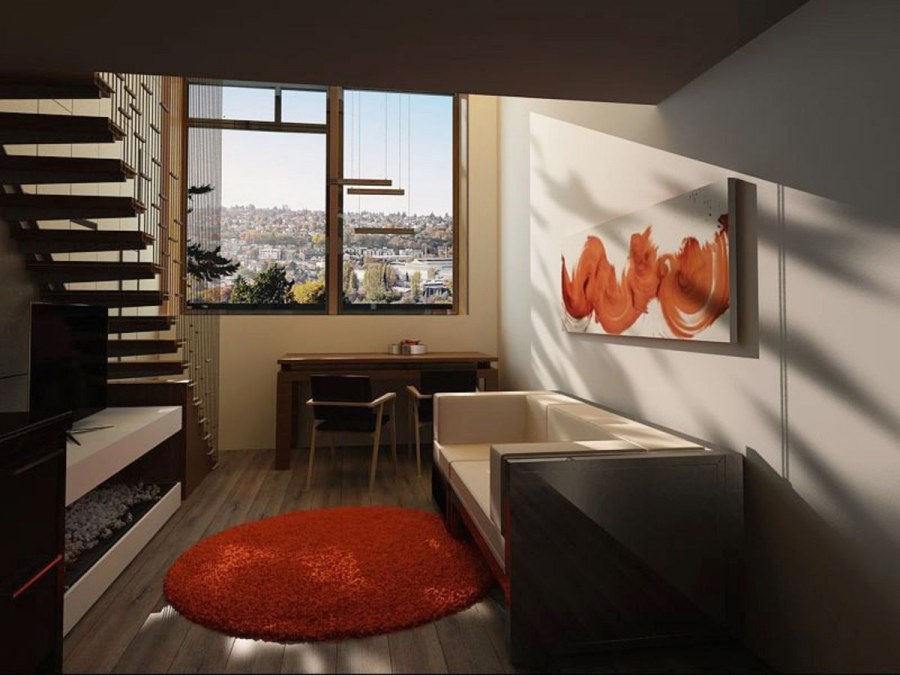 Гостиная с панорамными окнами