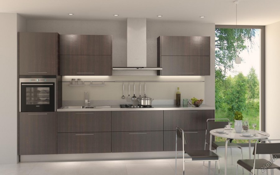 Темная кухня в интерьере