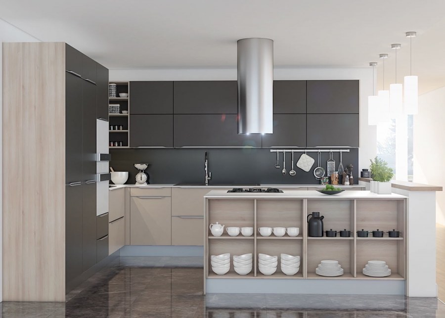 Кухня икеа серый низ белый верх