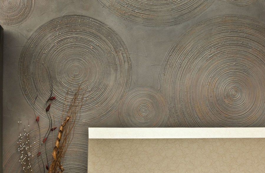 Фактурная штукатурка в интерьере