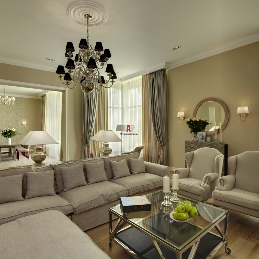 Гостиная в доме Неоклассика