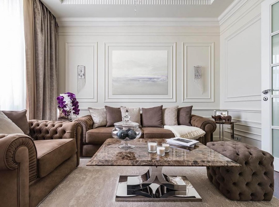 Гостиная мебель Неоклассика светлая