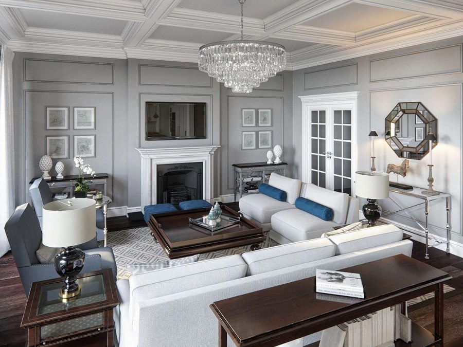 Гостиная американская Неоклассика