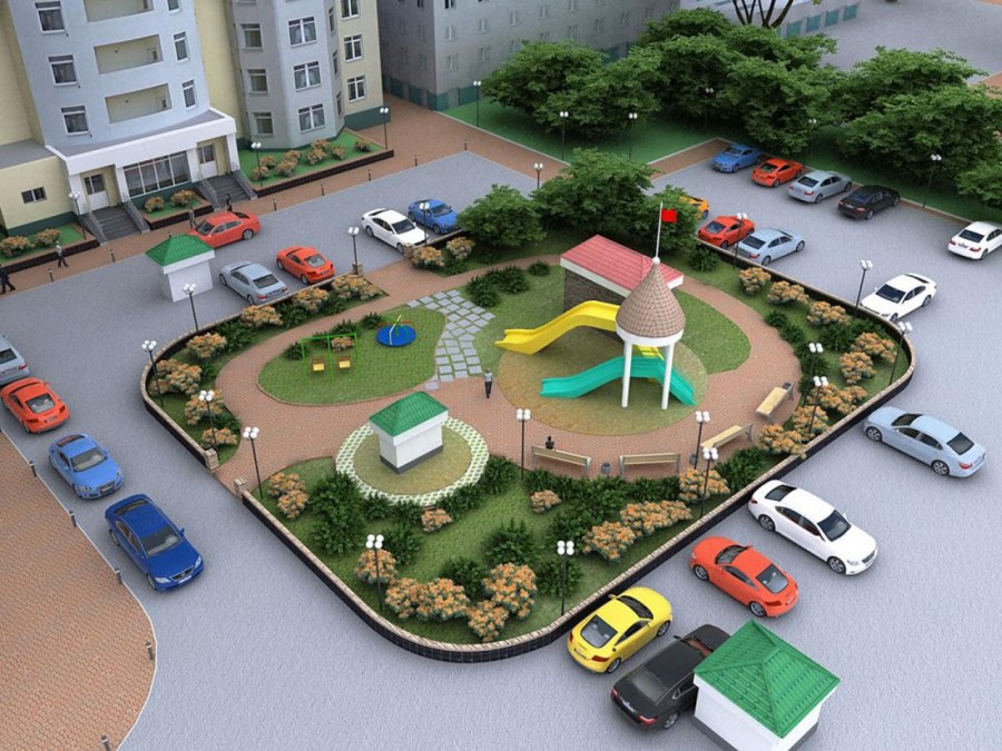 Благоустройство двора