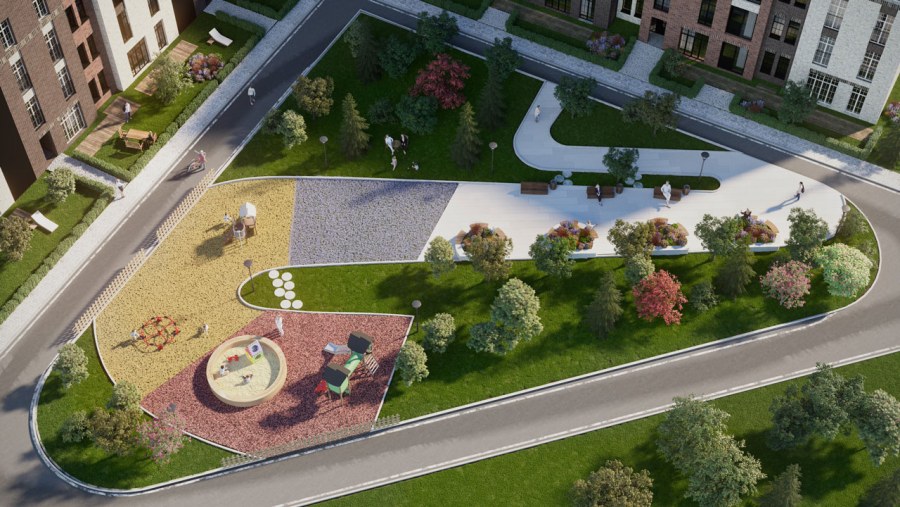 Озеленение двора