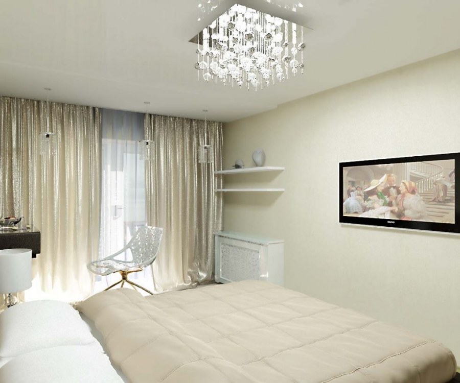 Комната в бело бежевых тонах