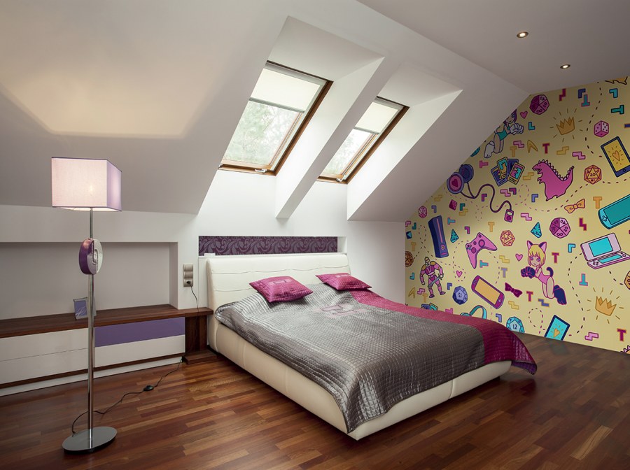 Мансардная спальня