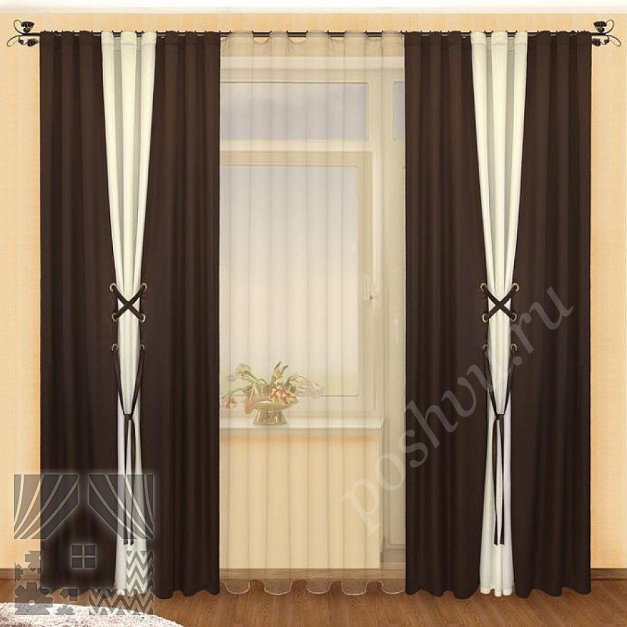 Шампань-венге 003 шторы