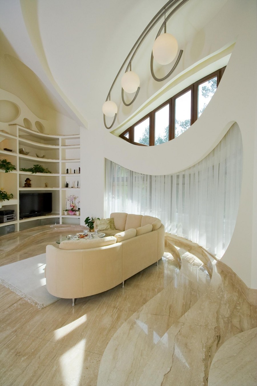 Плавные линии в интерьере