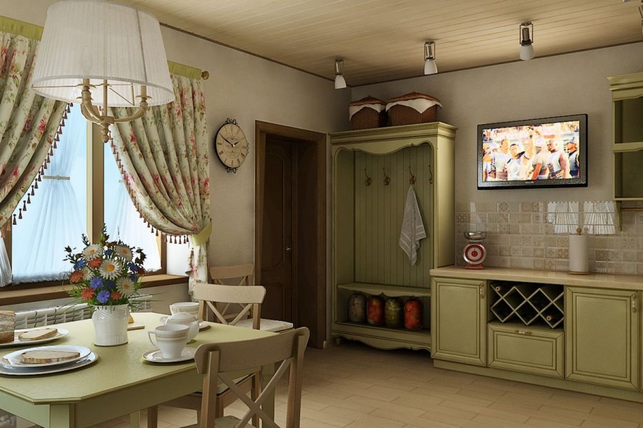 Интерьер дачной кухни в стиле Прованс