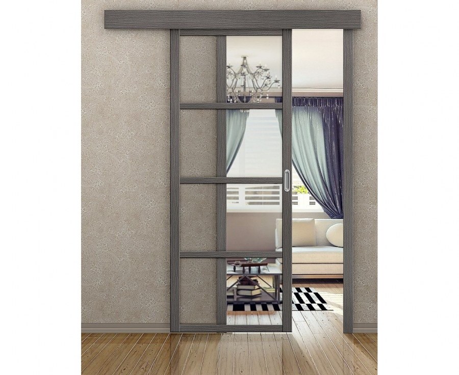 Раздвижная дверь купе Твигги v4 Cappuccino Veralinga