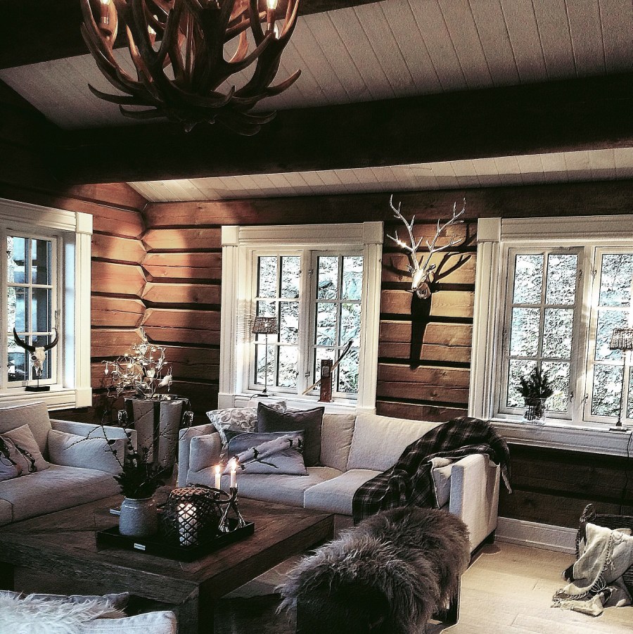 Норвежский стиль в интерьере гостиная