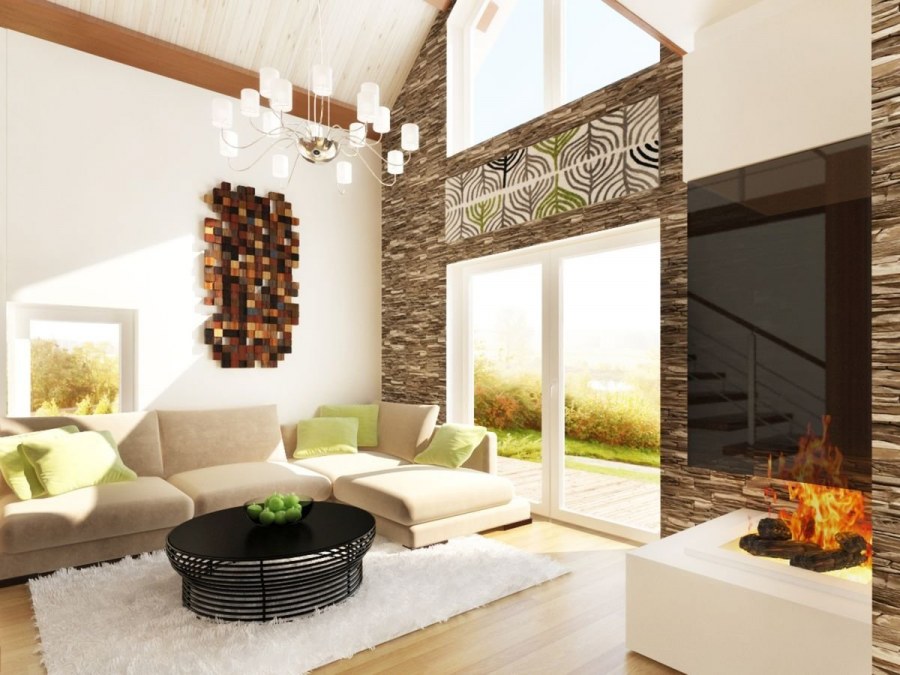 Бревенчатый дом интерьер