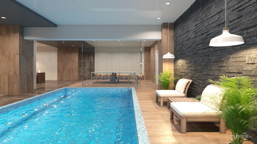 Сауна бассейн интерьер